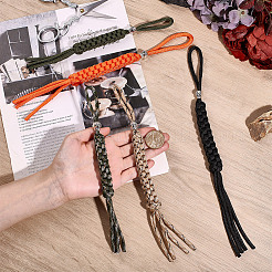 5 шт. 5-х цветные полипропиленовые парашютные шнуры подвесные украшения для мужчин&nbsp;HJEW-HY0001-23