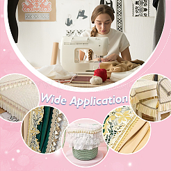 Волнистая кружевная лента из полиэстера и филиграни&nbsp;SENE-WH0003-32B