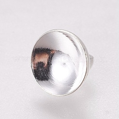 合金ビーズキャップペンダントベイル  グローブガラスバブルカバーペンダント作り用  プラチナ  6.6x8mm  穴：1.8mm&nbsp;PALLOY-WH0065-09P