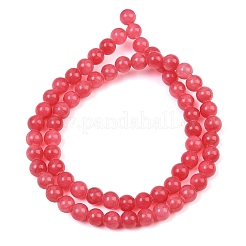 Natürliche weiße Jade perlen Stränge&nbsp;G-G756-M-6mm