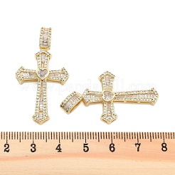 Подвески из латуни с прозрачным фианитом&nbsp;KK-U009-06B-G