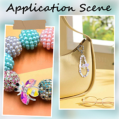 9 шт. 9-х цветные бусины из сплава со стразами&nbsp;DIY-SC0032-48