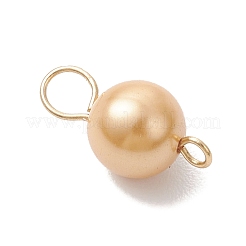 Окрашенные круглые жемчужные подвески-коннекторы из ракушек&nbsp;PALLOY-JF04852