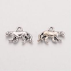 Тибетский стиль амулеты сплава леопарда TIBEP-S291-15-RS