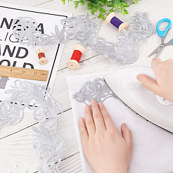 2 м полиэстеровая вышитая цветочная отделка&nbsp;DIY-FG0003-80B