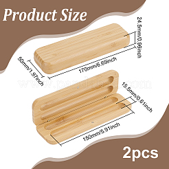 Scatole portapenne rettangolari in legno&nbsp;CON-WH0092-84