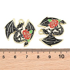 Legierung mit Anhängern aus schwarzer Emaille&nbsp;AL-CBA2919-02G-11