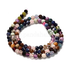 Природных драгоценных камней смешанного бисер нитей&nbsp;LS-G-RM2025-A16-4mm