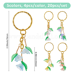 20 portachiavi in vetro 5 colori&nbsp;KEYC-FH00057
