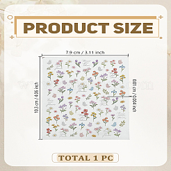 Наклейки для ногтей с цветочным рисунком&nbsp;DIY-WH0899-97