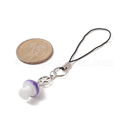 Ремешок для мобильного телефона из непрозрачной смолы грибовидной формы HJEW-JM00970