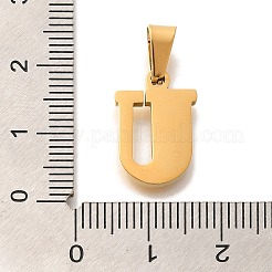 イオンプレーティング（IP）304ステンレススチールラインストーンペンダント  201ステンレススチール製アイスピックピンチベイル付き  U字  17~19x10.5~18x2mm  穴：6.5x3.5mm&nbsp;STAS-U035-01G-U