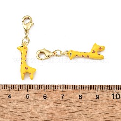 Giraffen-Anhänger aus Messing und Emaille&nbsp;KK-B198-02G