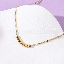 Женские подвески-бусины с круглыми шариками из нержавеющей стали 304&nbsp;NJEW-K255-50G