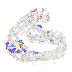 Стеклянные бусины с гальваническим покрытием &nbsp;EGLA-P066-02A-AB01