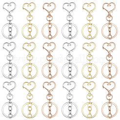 18 шт. 3-х стильные застежки из сплава для брелка&nbsp;KEYC-SP0001-49A