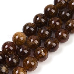 Гранат природный бисер нитей G-U026-A10-10mm