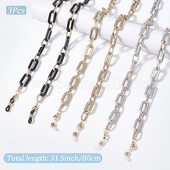 3шт 3 цвета цепочки для очков&nbsp;AJEW-DJ0003-79