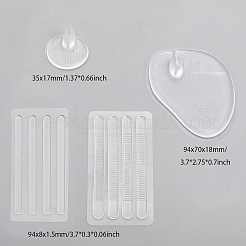4 paio di 2 infradito invisibili in plastica PVC&nbsp;AJEW-CA0003-81