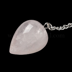 Pendules de radiesthésie en quartz rose naturel&nbsp;G-R492-01S-01