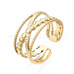 Кольцо-манжета крест-накрест из нержавеющей стали 304 RJEW-T023-23G