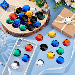 60 шт. 6-цветные акриловые стразы-кабошоны с плоской основой OACR-OC0001-16A