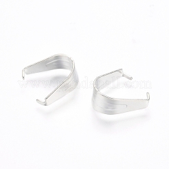 201ステンレススチールスナップオンベイル  銀色のメッキ  銀  11x5mm  ピン：0.5x0.8mm&nbsp;STAS-I123-25S