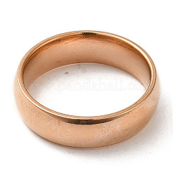 イオンプレーティング（IP）304ステンレススチールフラットプレーンバンドリング  ローズゴールド  サイズ8  内径：18mm  6mm&nbsp;STAS-I160-A-18mm-RG