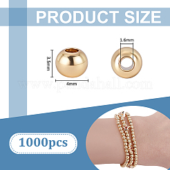 1000 perlina solida in ottone&nbsp;KK-PH0015-03B