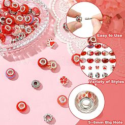 50шт смоляные европейские бусины RESI-CJC0050-01C