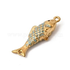 Эмалированные подвески-фигурки в виде рыбок из нержавеющей стали 304&nbsp;STAS-B128-54G-06