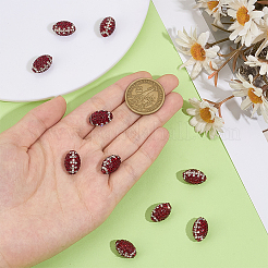 10 Stück handgefertigte Strassperlen aus Polymer-Ton&nbsp;CLAY-OC0001-08