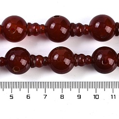 Нити натуральных гуру-бусин из сердолика с 3 отверстием G-H064-E08-03A