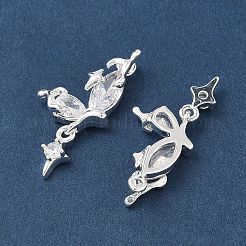 Подвески из латуни с прозрачным фианитом&nbsp;KK-C168-25S