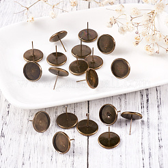 Латунь уха шпильки сеттинги X-IFIN-Q005-AB