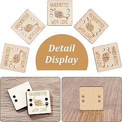 120 étiquette en bois non teint&nbsp;WOOD-FG0001-23