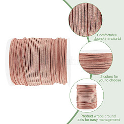 2 рулон 2-х цветного плоского шнура из искусственной замши OCOR-DC0001-05