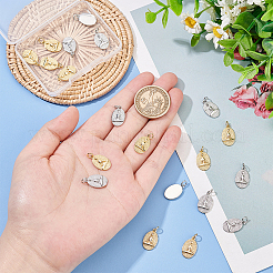 20шт 2 цвета латунные подвески&nbsp;KK-BC0009-56