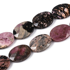 Природные родонит бисер нитей G-S354-13x18-A05