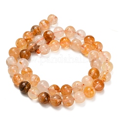 Натуральный желтый гематоидный кварц/золотые целебные кварцевые бусины нити&nbsp;G-F820-K03-8mm