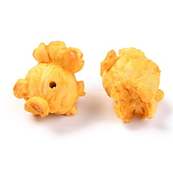 樹脂ビーズ  模造食品  ポップコーンのおもちゃ  ダークオレンジ  21x19.5x16.5mm  穴：2mm&nbsp;RESI-O009-17B