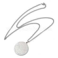 Не тускнеющие ожерелья из нержавеющей стали 304 с подвесками в виде панцирной цепи&nbsp;NJEW-H034-05P