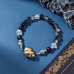 2 шт. латунные европейские бусины KK-FH0007-62G