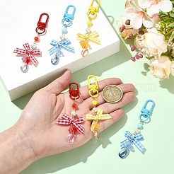 2 шт. пластиковых подвесных украшений в виде банта&nbsp;HJEW-YW00272-01