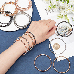 16шт. набор из 4-х цветных цепочек-змей из стальной проволоки BJEW-BC0001-23