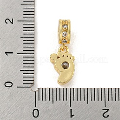 Латунные микропаве прозрачные подвески с фианитом&nbsp;LS-KK-U007-02G-08