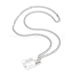 Collier de souhait de graines de pissenlit pour cadeau de femme adolescente&nbsp;NJEW-Z014-06P