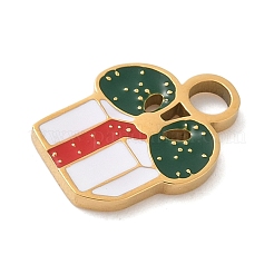 Эмалевые подвески из нержавеющей стали 304 с рождественской тематикой&nbsp;STAS-K312-04G-G