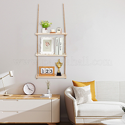 Wandmontierte Bücherregale aus Holz&nbsp;AJEW-WH0794-65B