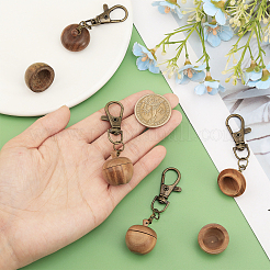 Деревянная шкатулка для яблок ювелирное украшение подвеска HJEW-AB00430